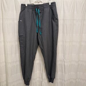 Figs Zamora Jogger Scrub Pants Graphite Womens MP Gray Petite Nurse Medical